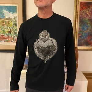 Hugo Boss long sleeve T with studs Men’s XL Navy Blue